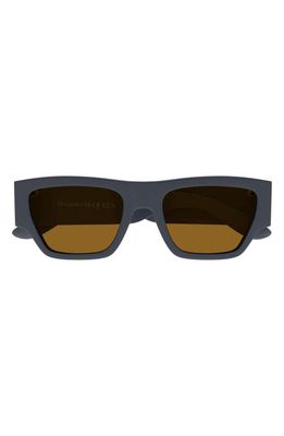 Alexander McQueen 55mm Square Sunglasses in Grey
