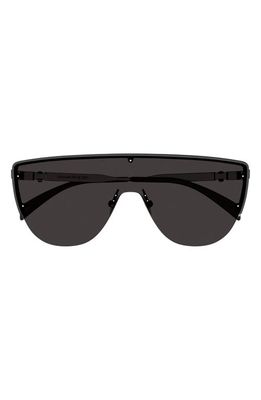 Alexander McQueen 99mm Oversize Mask Sunglasses in Ruthenium