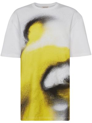 Alexander McQueen abstract-print T-shirt - White