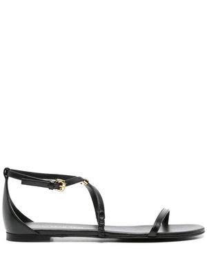 Alexander McQueen ankle-strap leather sandals - Black