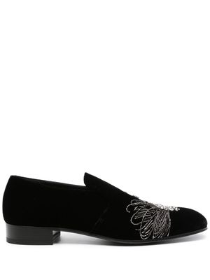 Alexander McQueen Astral velvet loafers - Black