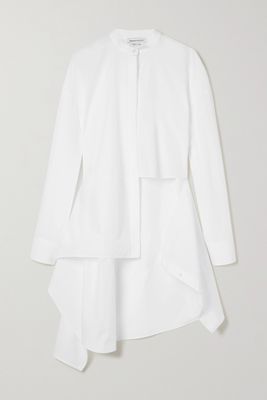 Alexander McQueen - Asymmetric Cotton-poplin Shirt - White