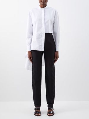 Alexander Mcqueen - Asymmetric Cotton-poplin Shirt - Womens - White