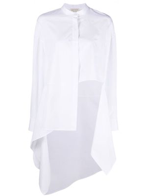 Alexander McQueen asymmetric cotton shirt - White