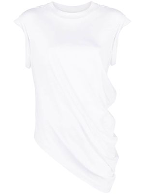 Alexander McQueen asymmetric cotton T-shirt - White