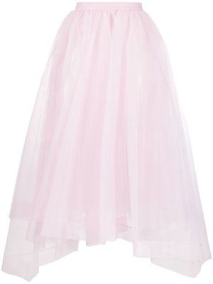 Alexander McQueen asymmetric-design tiered-skirt - Pink