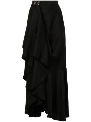 Alexander McQueen asymmetric midi skirt - Black