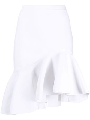 Alexander McQueen asymmetric peplum skirt - White