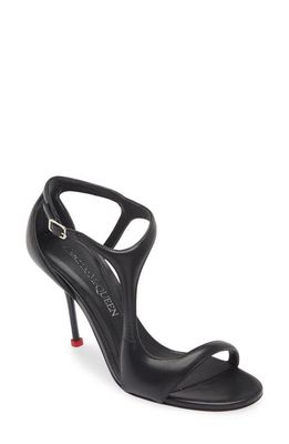 Alexander McQueen Asymmetric Sandal in Black