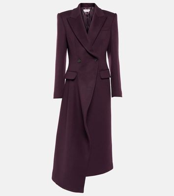 Alexander McQueen Asymmetric wool felt coat