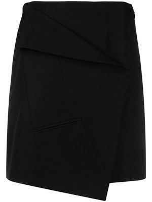 Alexander McQueen asymmetric wool miniskirt - Black