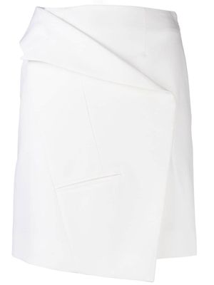 Alexander McQueen asymmetric wool miniskirt - White