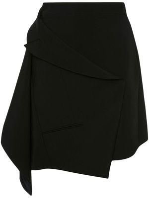 Alexander McQueen asymmetric wrap-skirt - Black