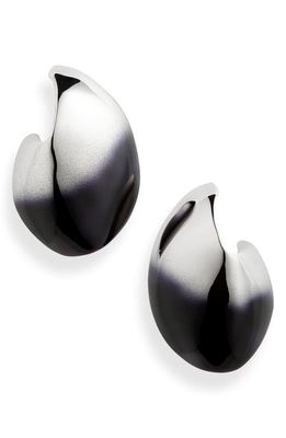 Alexander McQueen Aura Dégradé Curved Earrings in 9090 Ant.silver/Degrade
