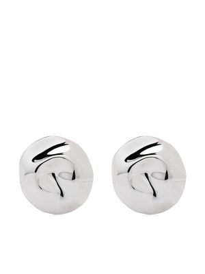 Alexander McQueen Beam polished circular earrings - Silver