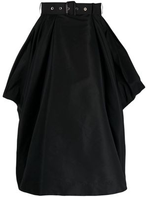 Alexander McQueen belted draped skirt - Black