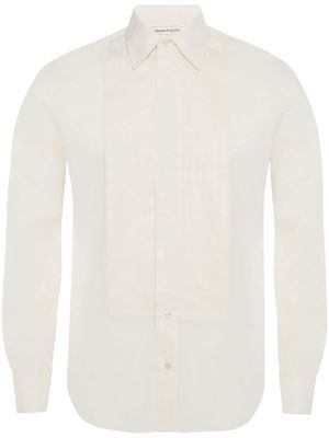 Alexander McQueen bib-collar long-sleeved shirt - White