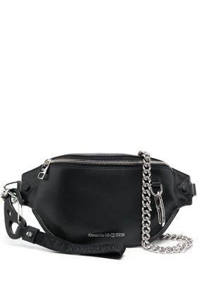Alexander McQueen Biker leather belt bag - Black