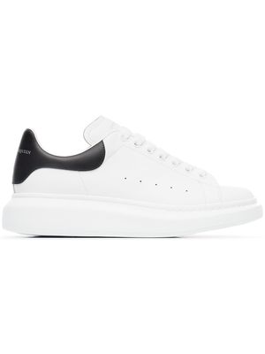 Alexander McQueen Black Oversized leather sneakers - White