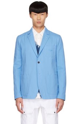 Alexander McQueen Blue Cotton Blazer