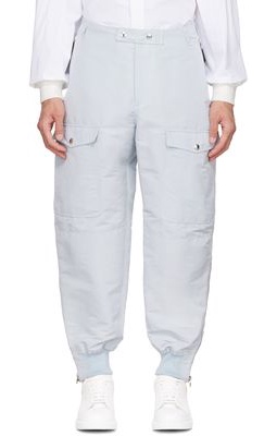Alexander McQueen Blue Recycled Polyester Cargo Pants
