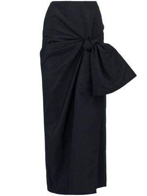 Alexander McQueen bow-detail maxi skirt - Black