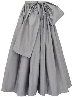 Alexander McQueen bow-embellished midi skirt - Silver