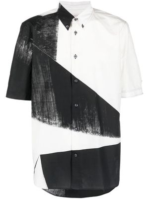 Alexander McQueen Brushstroke short-sleeve shirt - White