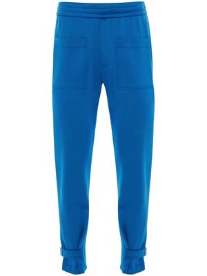 Alexander McQueen buckled-ankle track trousers - Blue