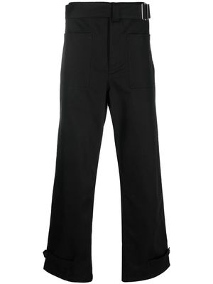 Alexander McQueen buckled four-pocket straight trousers - Black