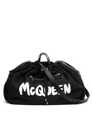 Alexander Mcqueen - Bundle Graffiti-logo Twill Bag - Mens - Black White