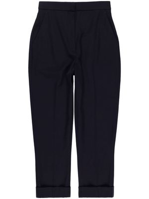 Alexander McQueen carrot cropped trousers - Blue