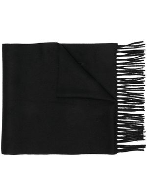 Alexander McQueen cashmere fringed scarf - Black