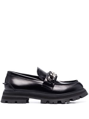 Alexander McQueen chain link-detail loafers - Black