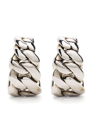Alexander McQueen chain-link oversized earrings - Silver