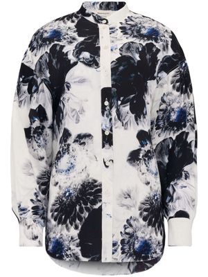 Alexander McQueen Chiaroscuro cocoon-sleeve shirt - White