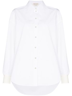 Alexander McQueen cocoon-sleeve cotton shirt - White