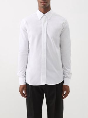 Alexander Mcqueen - Concealed-placket Organic-cotton Poplin Shirt - Mens - White