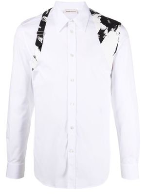 Alexander McQueen contrast-panel detail shirt - White