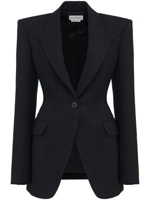 Alexander McQueen corset-detail blazer - Black