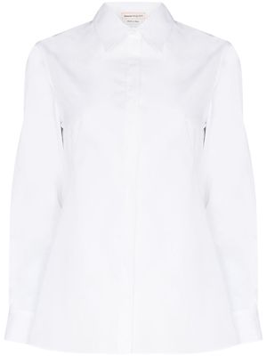 Alexander McQueen corset-detail long-sleeve shirt - White