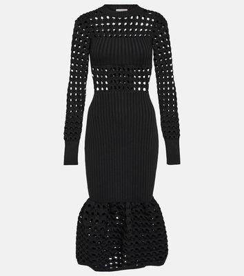 Alexander McQueen Cotton-blend crochet midi dress