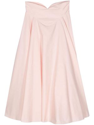 Alexander McQueen cotton flared midi skirt - Pink