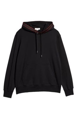 Alexander McQueen Cotton French Terry Hoodie in Black/Mix