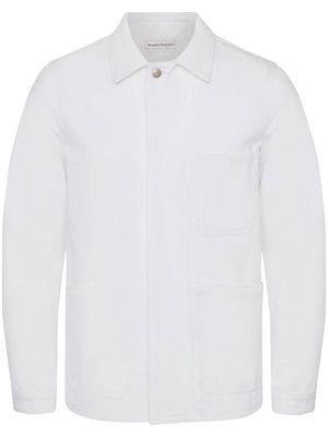 Alexander McQueen cotton long-sleeved shirt - White