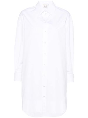 Alexander McQueen cotton-poplin shirtdress - White
