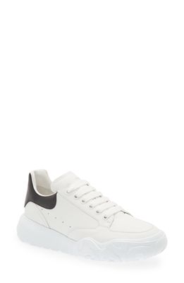 Alexander McQueen Court Trainer Sneaker in White/White/Black