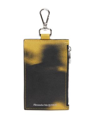 Alexander McQueen credit-card holder with hook - Yellow