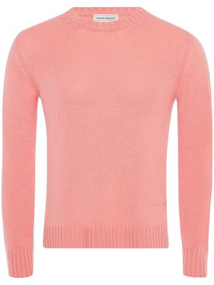 Alexander McQueen crew neck cashmere pullover - Pink