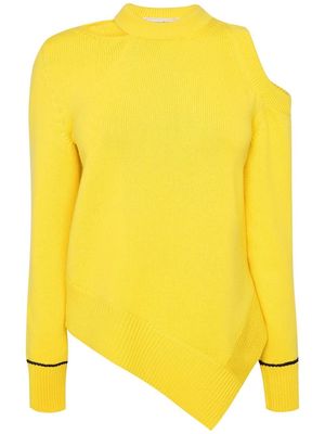 Alexander McQueen crew-neck pullover sweater - Yellow